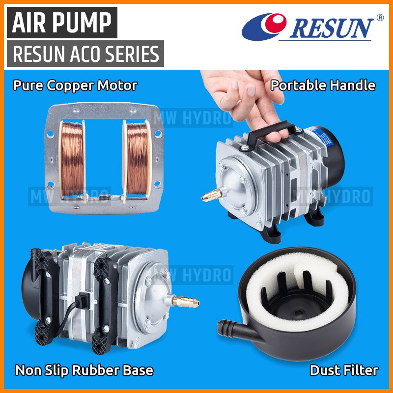 RESUN ACO-003, Electromagnetic Air Pump, Aerator / Pompa Udara