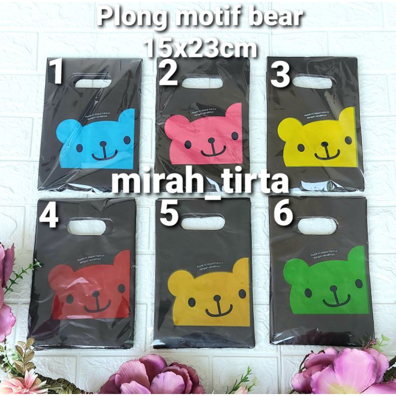 ❤murah Pol❤ Kantong Plong Oval 15x23 Cm Motif Bear . Kantong Plong Motif .kantong Olshop Online Shop