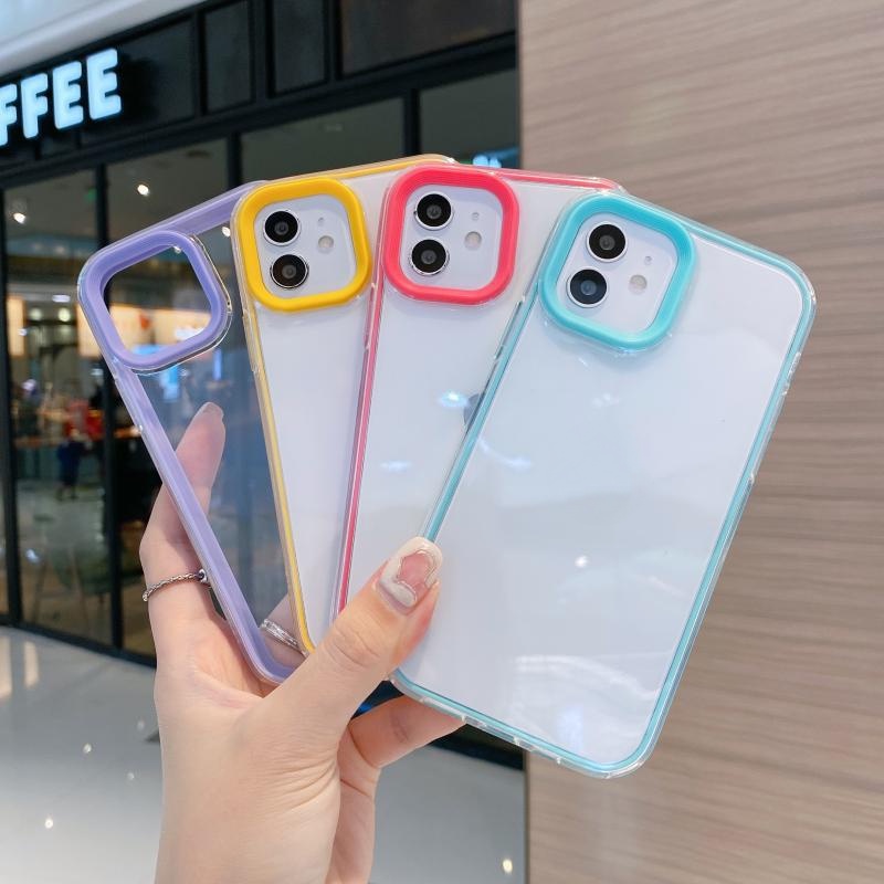 Soft case Transparan Warna Polos Untuk Iphone 13 / 12 11 x / xr / xsmax 7 / 8plus