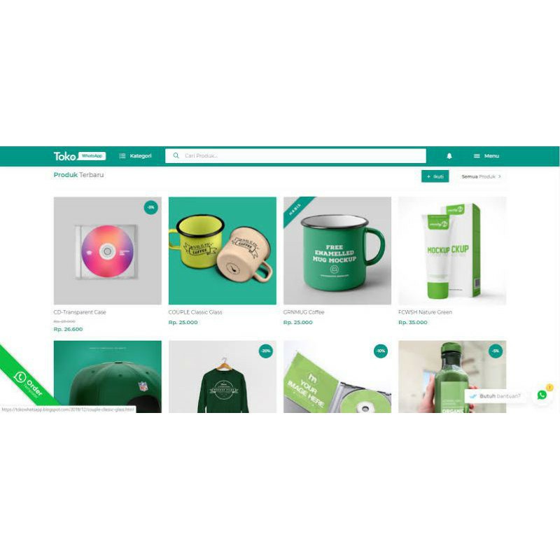 template blog jualan online