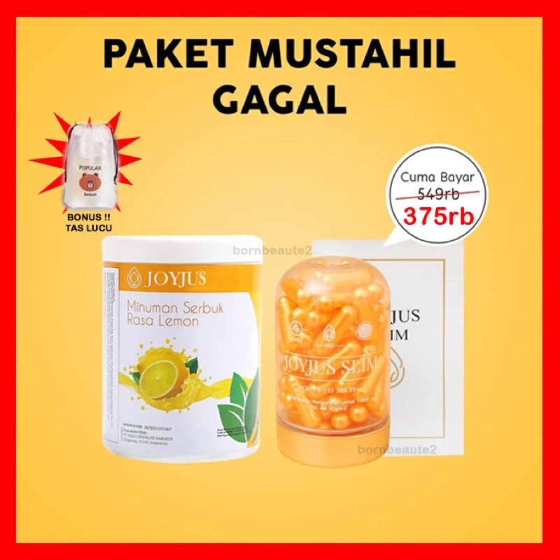 Joyjus Paket Mustahil Gagal (Joyjus Fiber 500 gram + Joyjus Kapsul isi 45) Joyjus Promo Diskon BPOM 
