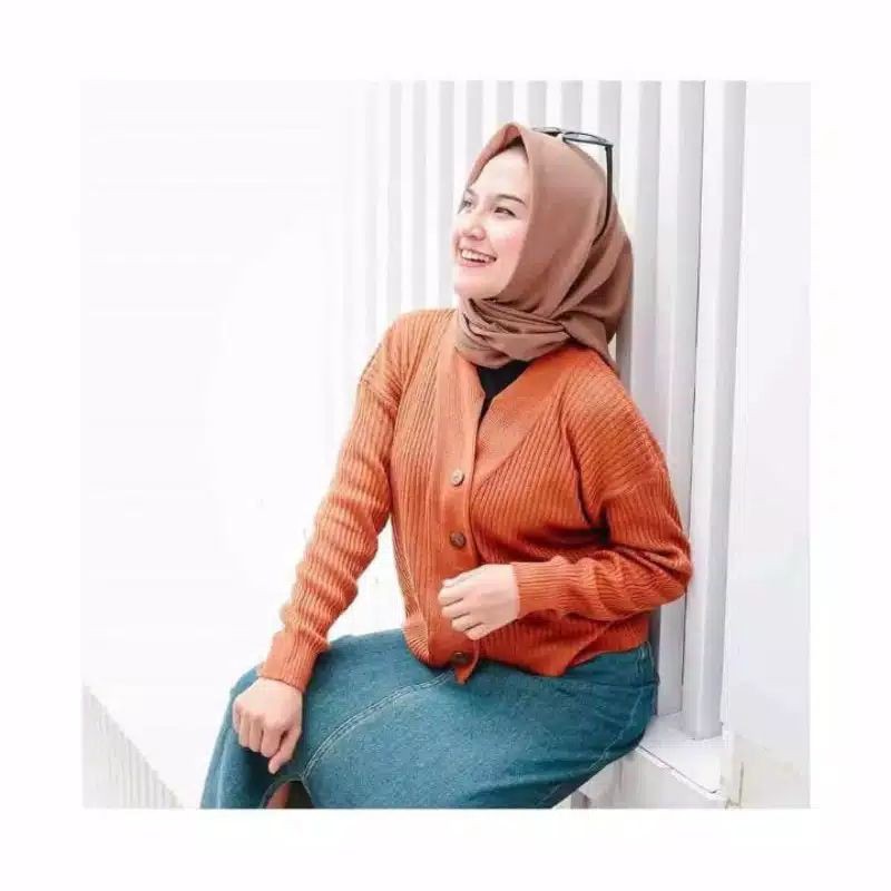 CARDIGAN MURAHCROP RAJUT HALUS KABA RAJUTANKU COLLECTION