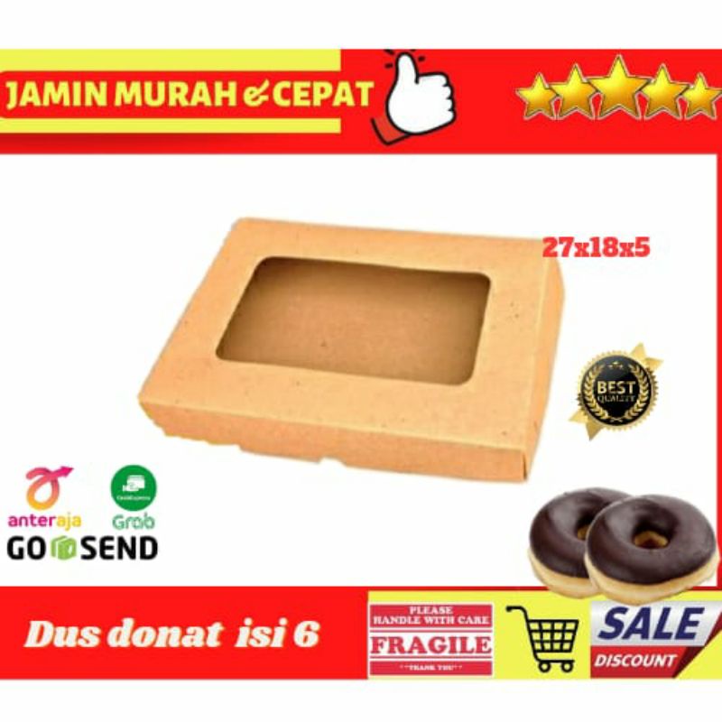 

DUS DONAT/DUS DONAT ISI 6/DUS KRAFT LAMINASI/BOX DONAT 27X18X5