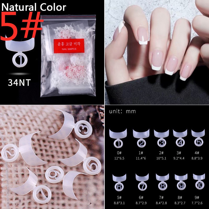 【 COD 】 500Pcs Kuku Palsu Pendek Bahan Akrilik untuk Manicure [IFASHION]