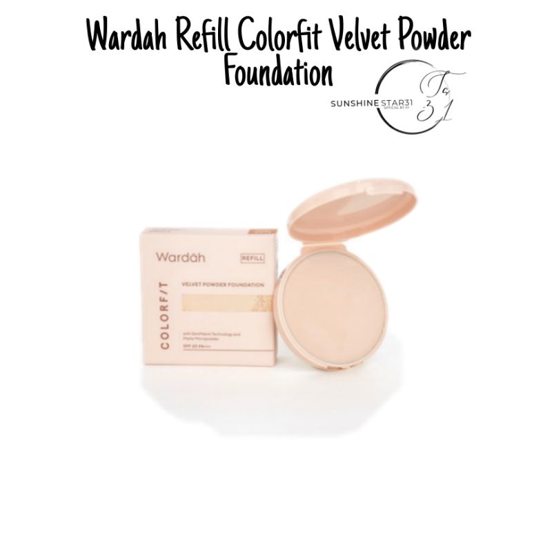 Wardah Refill Colorfit Velvet Powder Foundation ( bedak padat)