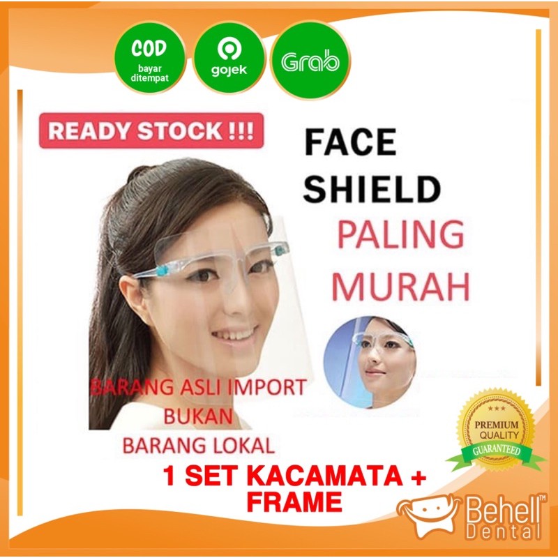 PREMIUM FACESHIELD KACAMATA FACE SHIELD MODEL NAGITA PELINDUNG WAJAH KACA MATA MASKER MASK ORI