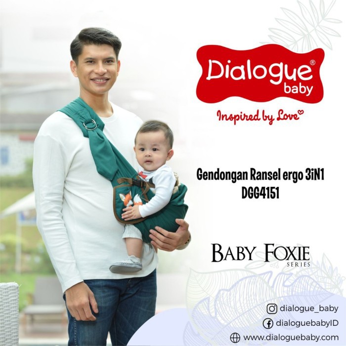 Dialogue DGG 4150 Baby Sling Baby Foxie Series  Gendongan Bayi Samg + Kantong