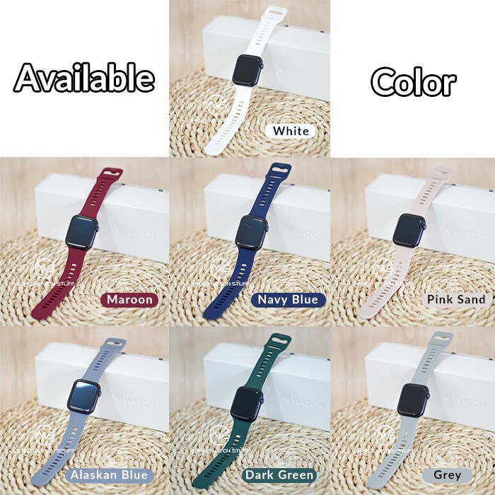 Apple Watch Rubber Strap for Apple Watch SE 1 2 3 4 5 6 7 8 9 Ultra