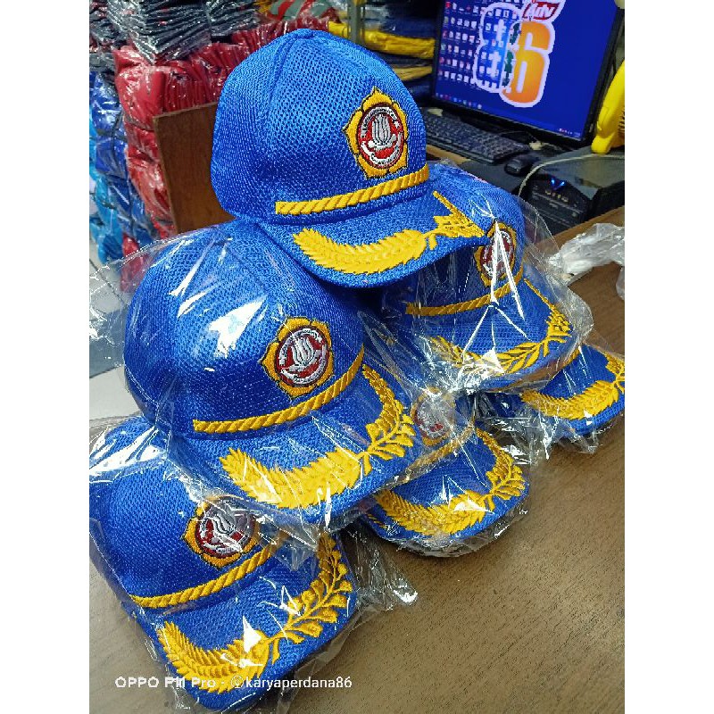 TOPI KARANG TARUNA JARING BIRU