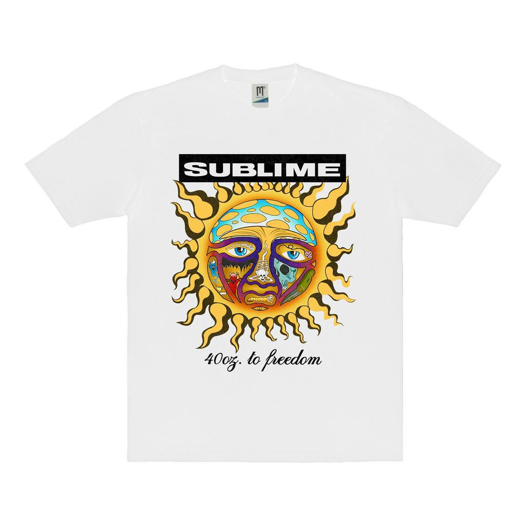 KAOS BAND SUBLIME 40oz TO FREEDOM VINTAGE | T-SHIRT BAND SUBLIME | SUBLIME PUTIH