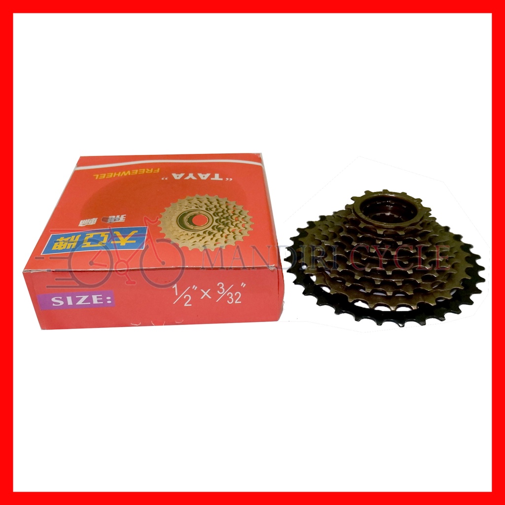 Sprocket Freewheel Sepeda 9 Speed Drat Ulir TAYA 1/2x3/32