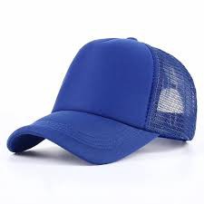 TOPI TRUCKER POLOS  WARNA BIRU ELEKTRIK