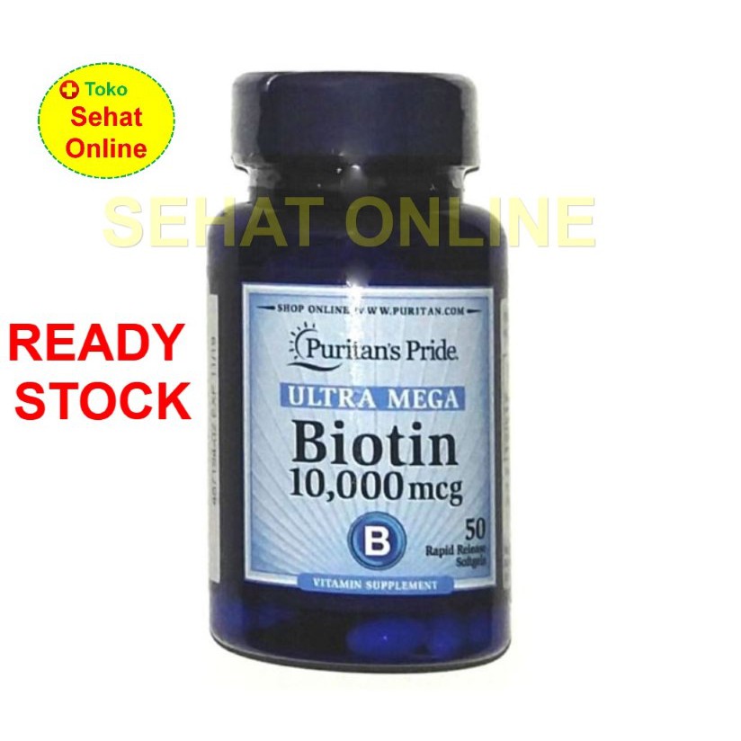 Puritan Pride Biotin 10000 mcg - 50 Softgels Puritan's Pride USA