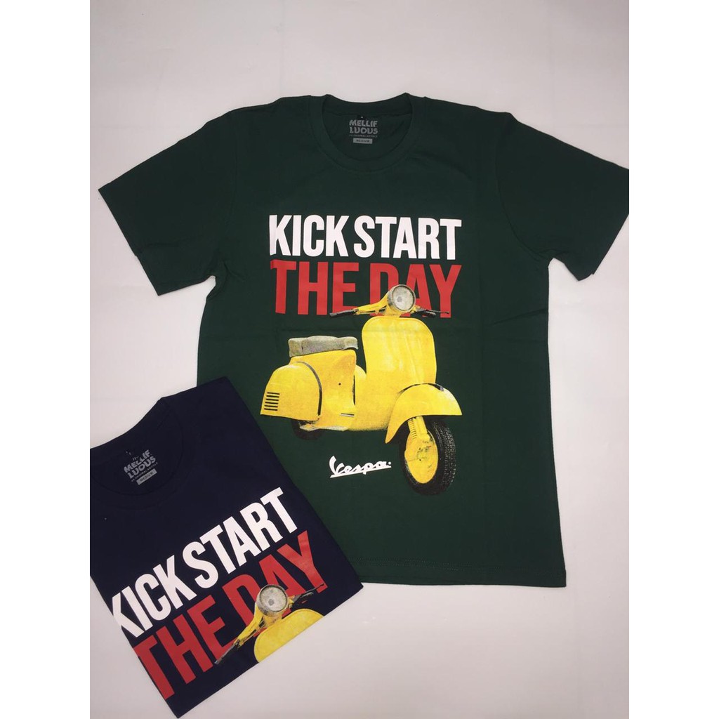 Kaos Otomotif Vespa Kick Start The Day
