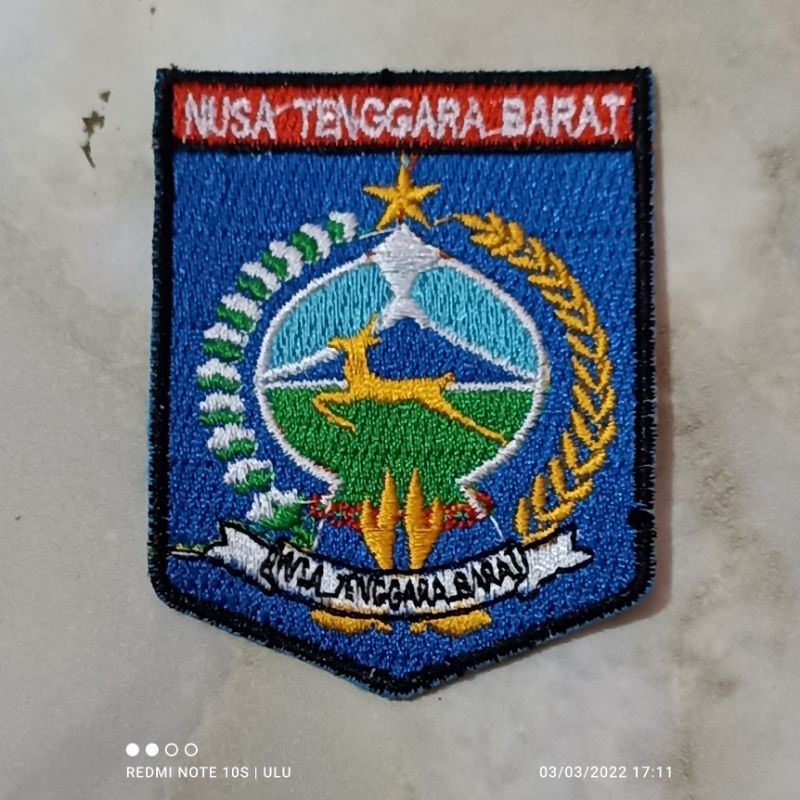 Logo Provinsi NTB bordir badge Nusa Tenggara Barat