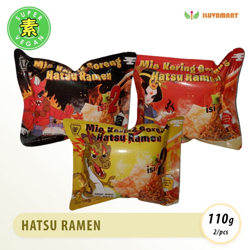 Hatsu Mie Kering Goreng Ramen Goreng Instant Vegetarian Vegan