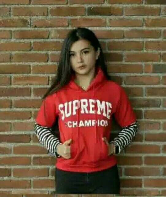 SWEATER SUPREME CHAMPION / tangan double bukan model sambungan