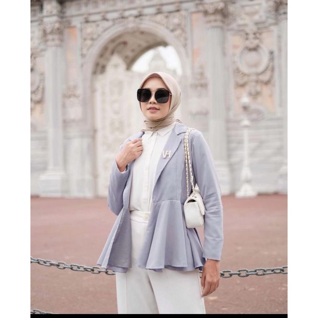 Blazer Denim Vanilla Hijab