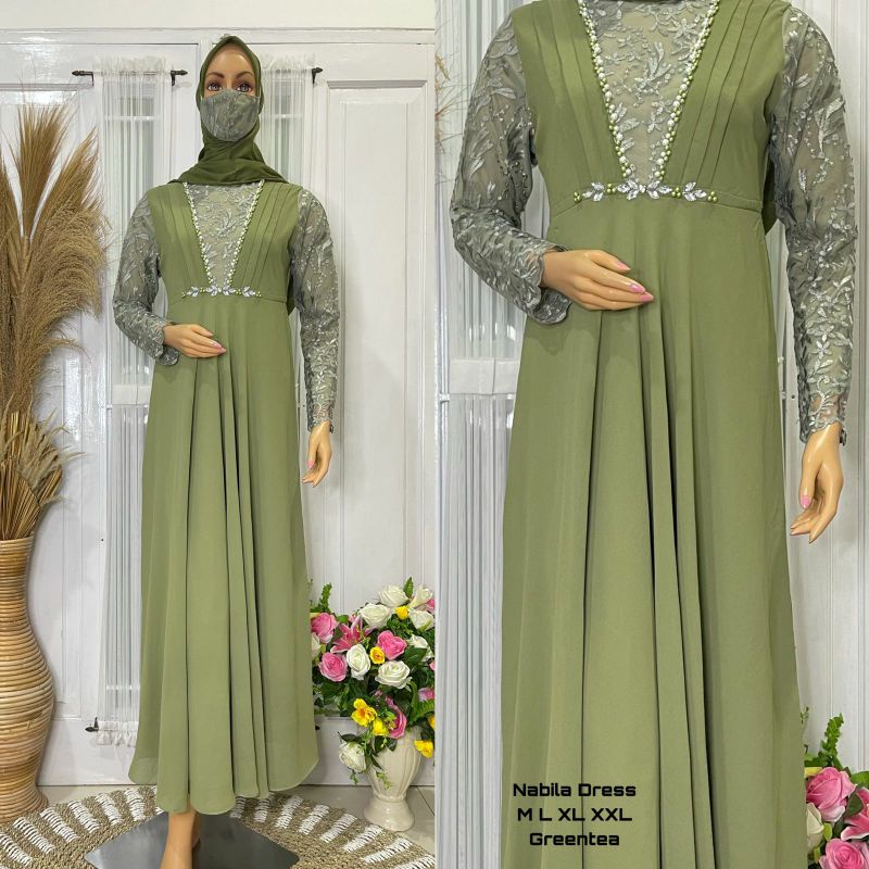 GAMIS NABILLA (free masker) // GAMIS PESTA TERABARU // GAMIS KONDONGAN TERBARU // GAMIS MODREN MASA KINI // GAMIS WISUDA TERLARIS