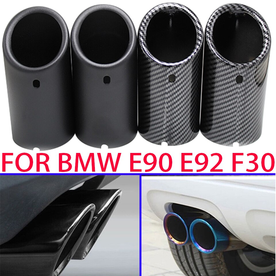 Cover Muffler Knalpot 70mm Bahan Stainless Steel Untuk Bmw F30 2013-2018 E92 E90 3 Series Gt 325i 328i 2006-2013