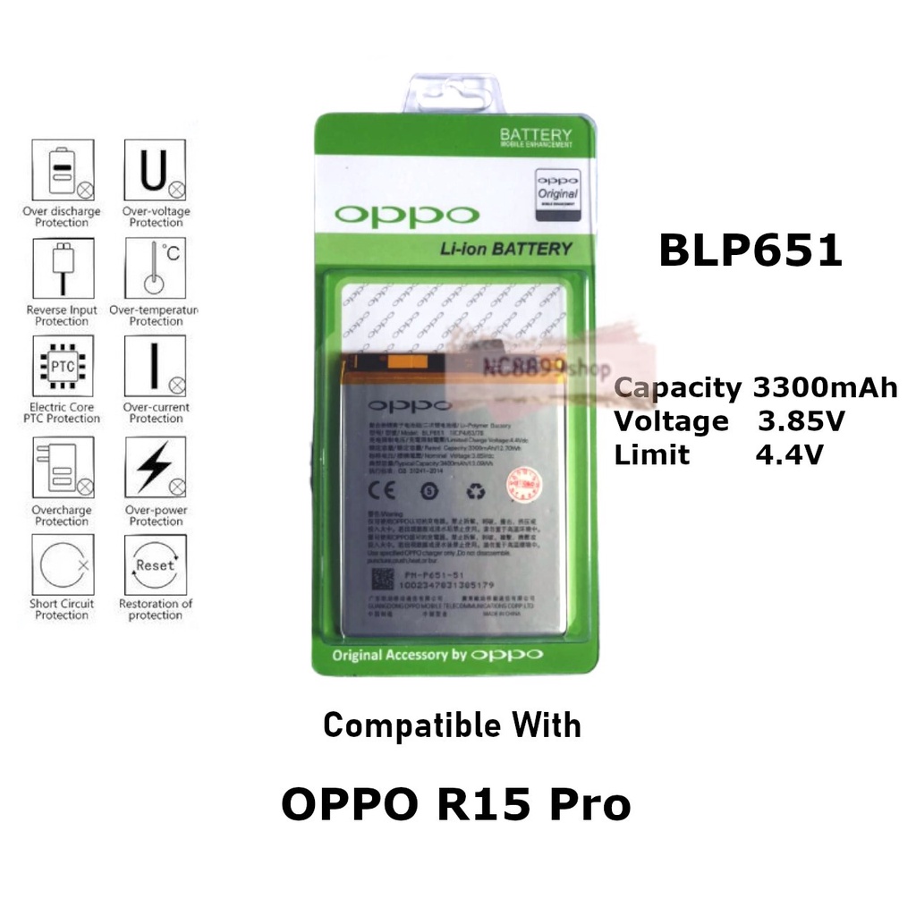 (NC) Batre Baterai Battery Original Oppo BLP651 R15 Pro