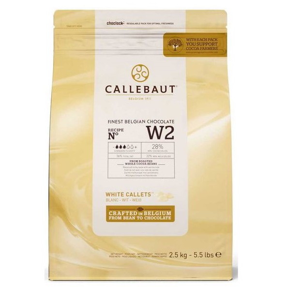 

COKELAT COUVERTURE Callebaut White 28% Repack 250gr