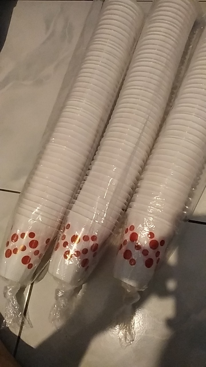 Gelas Bola Bola Plastik Polkadot Bola Cup 200ml