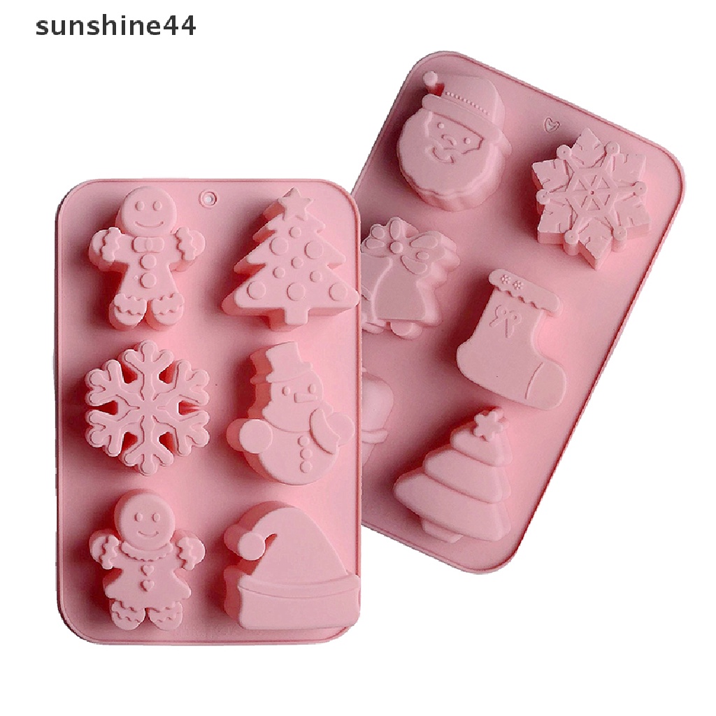 Sunshine Cetakan Kue / Sabun Handmade Bentuk Lonceng Natal Bahan Silikon