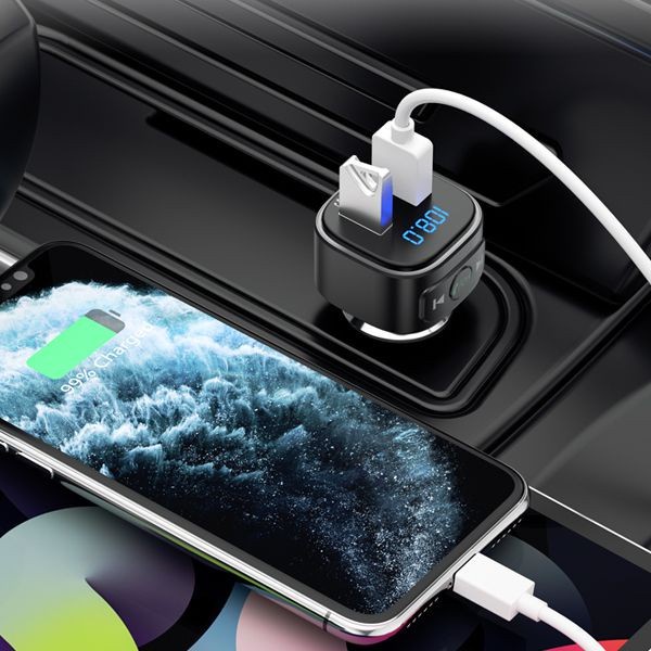 Vivan Car Charger VBT01 Transmintter Bluetooth 5.0 Black