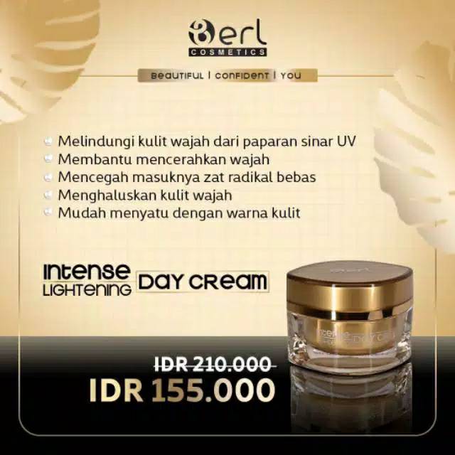 BERL Intense Lightening Day Cream - BERL Day Cream pagi / siang Pencerah Wajah