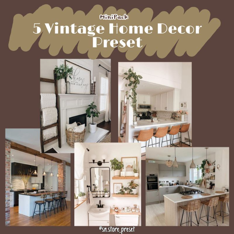 5 PRESET VINTAGE HOME DECOR // PRESET MINIPACK FOR IOS &amp; ANDROID