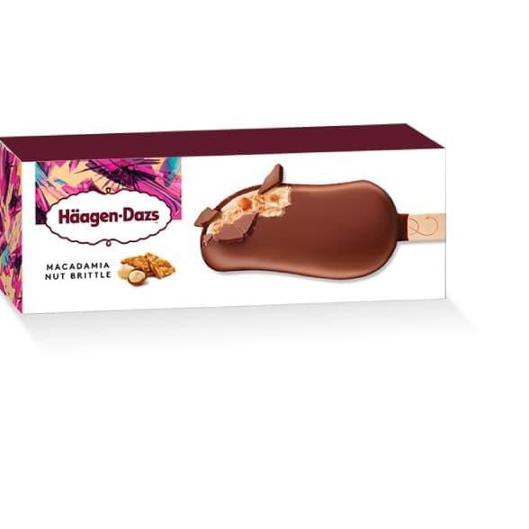 ➨ (Macadamia Nut Brittle) Stickbar 80 ml Haagen-Dazs Ice Cream ❊