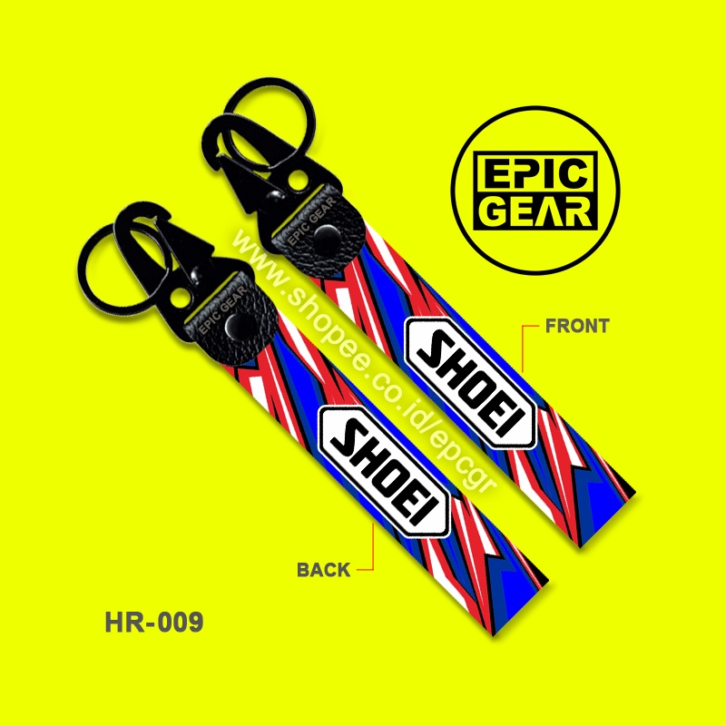 HIGH QUALITY GANTUNGAN KUNCI SHOEI PREMIUM KEY CHAIN SEPEDA MOTOR KEYCHAIN STRAP LANYARD LOGO MEREK 