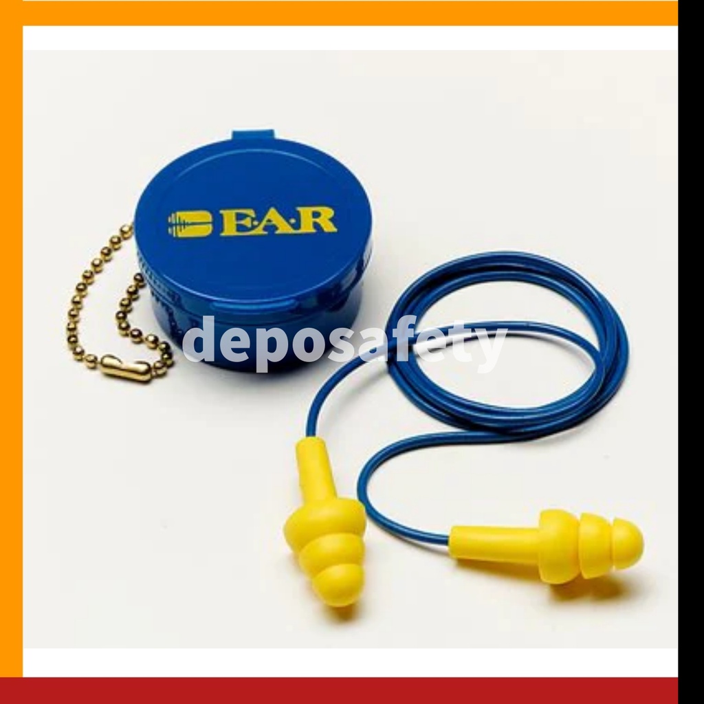 3M Ear plug Ultraflit Corded Original - Pelindung Telinga Dengan Casing