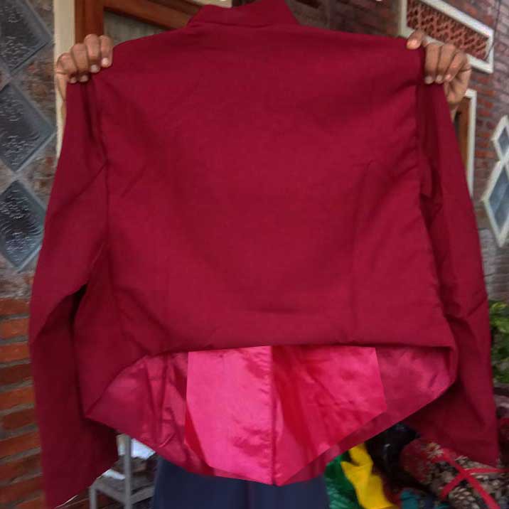 Beskap Jogja Merah Maroon