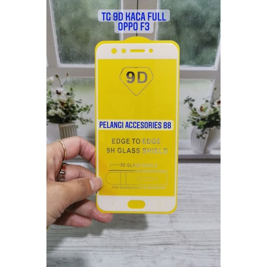 TEMPERED GLASS OPPO F3 ANTIGORES FULL LEM FULL COVER 9D ANTI GORES KACA