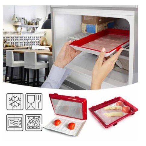 WT23- Rak Kulkas Vacum Sealer Makanan- Presvation Tray Food Organizer