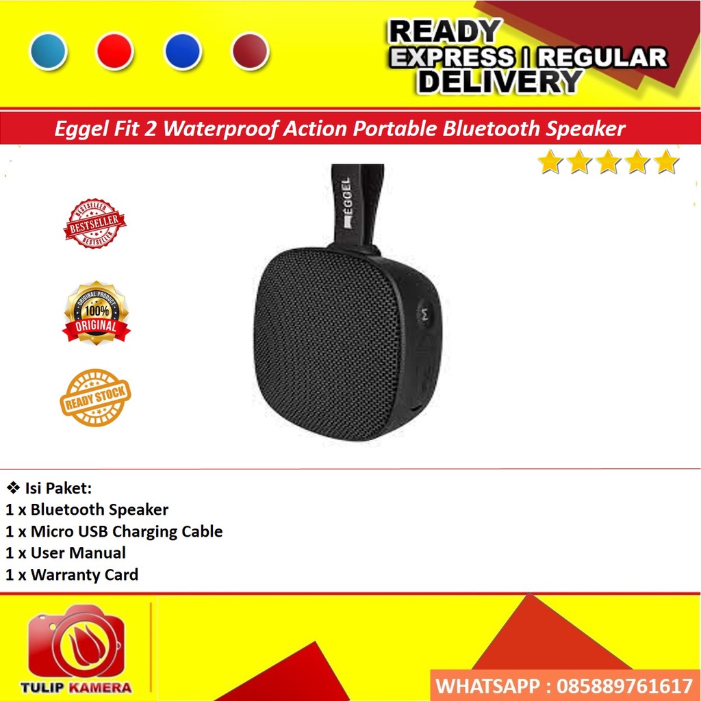 Eggel Fit 2 Waterproof Action Portable Bluetooth Speaker