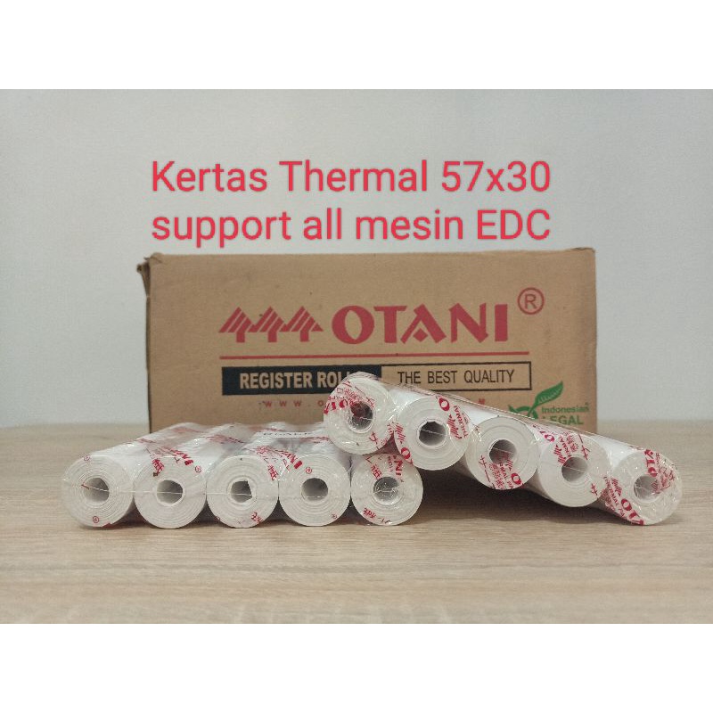 Kertas Thermal roll 57x31 Coreless merk Otani isi 100 Roll