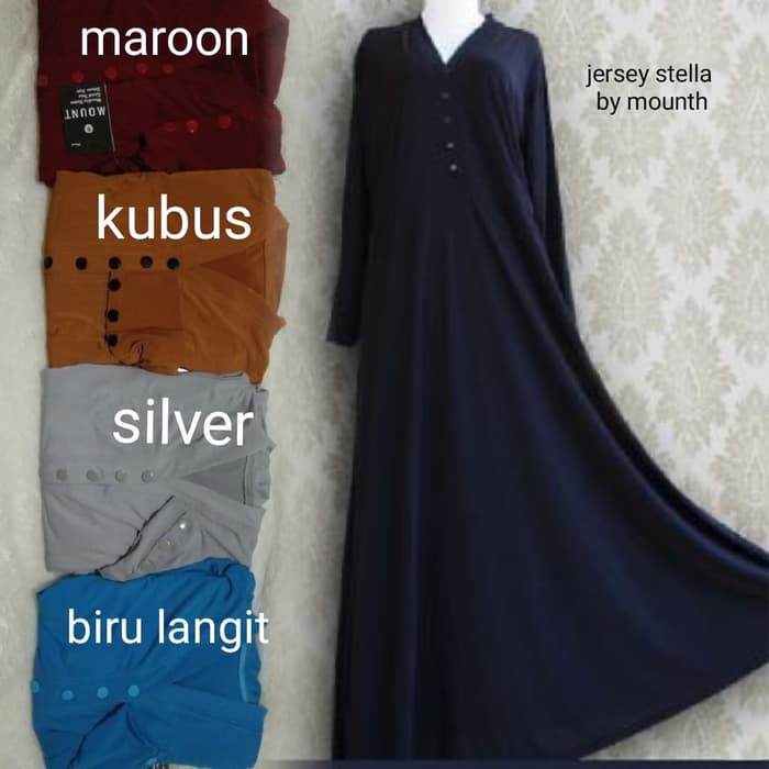 Gamis polos jersey tebal TERBAIK
