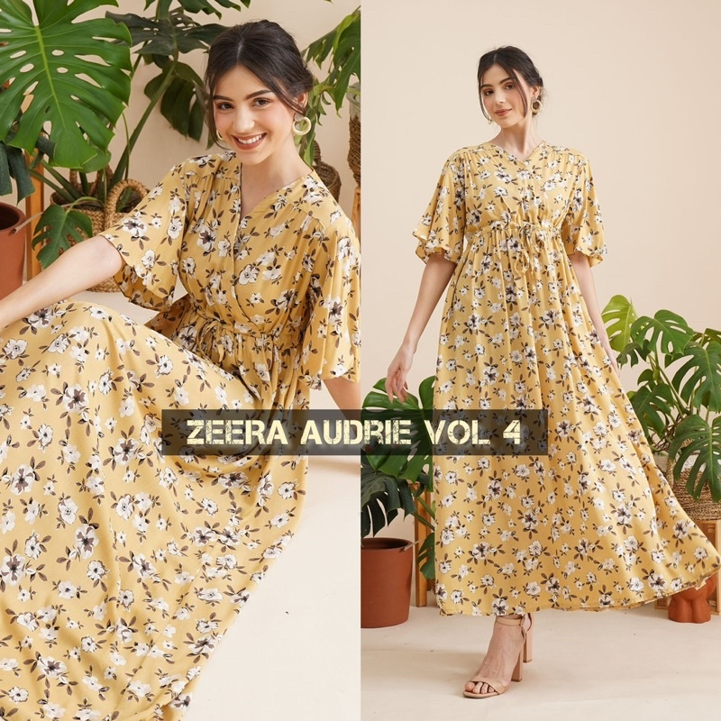 Daster arab ZEERA AUDRIE Dress Rayon Kimono serut Kekinian