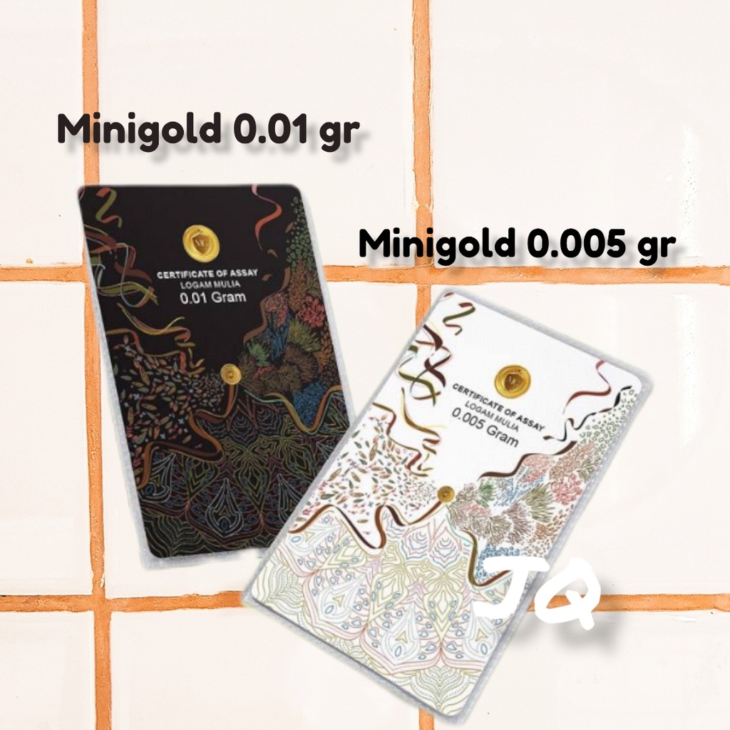 Minigold Souvenir Logam Mulia Baby Gold 0.005 dan 0.01 gram