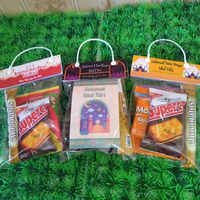 

Label idul fitri Tentengan snack angpau uang custom free amplop