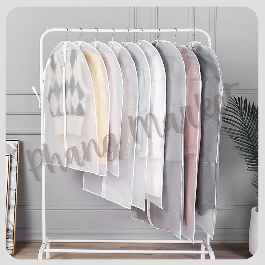 Cover Plastik Sarung Laundry Gantungan Pelindung Penutup Dress Jaket Baju Gaun Pakaian Jas Gamis