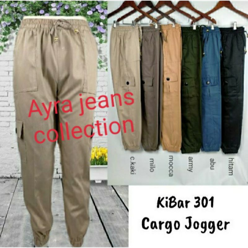 Celana jogger cargo wanita/cinos cargo wanita/ pinggang karet.