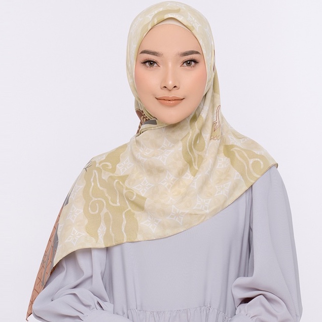 Anniversary Sale  - ZM Zaskia Mecca - Angklung Udjo Maroon Hijab Kerudung Segi Empat