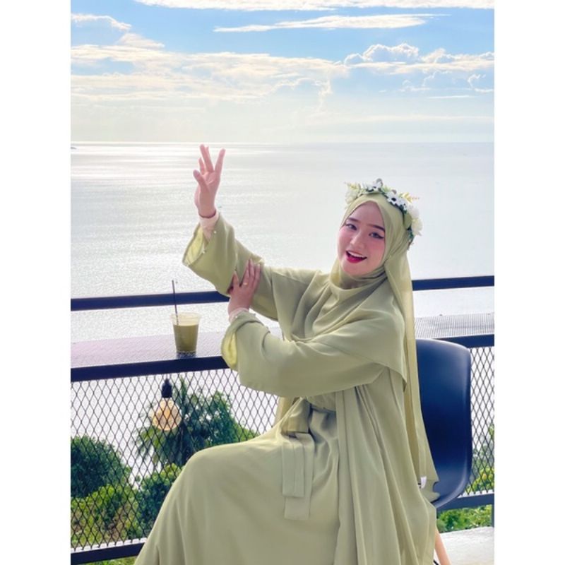 SALE!!!!! ABAYA DRESS BY LODIRA FREE PASHMINA INSTAN SET CADAR 2 LAYER