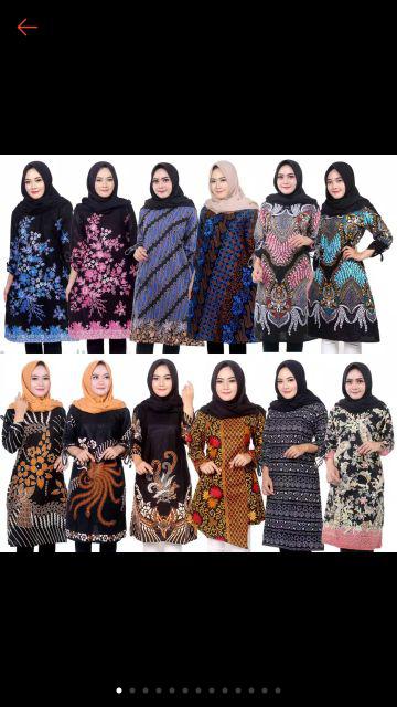 Batik Kalongan | Tunik Batik S M L Xl Xxl Motif Abri Lancip