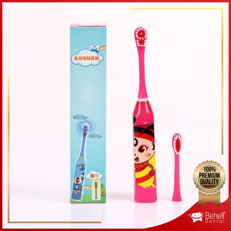 SIKAT GIGI ELEKTRIK ANAK - Motif Kartun Karakter - Children Electric Tooth Brush Behel Behelldental