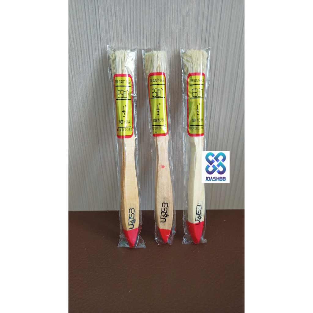 Kuas Cat Kayu ukuran 1/2&quot; 3/4&quot; 1&quot; 1 1.5&quot; 2&quot; 2.5&quot; 3&quot; 4&quot; 5&quot; inc PAINT BRUSH koas